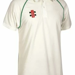 GRAY-NICOLLS Gray Nicolls Matrix Cricket Shirt 12 Pack With Logo 13 GRAY-NICOLLS Gray Nicolls Matrix Cricket Shirt 12 Pack With Logo -Gunn & Moore Shop CCAD14ShirtMatrixShirtGreenTrim SML