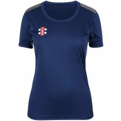 GRAY-NICOLLS Gray Nicolls Pro Performance Ladies T-Shirt -Gunn & Moore Shop CCER22ClothingTeeShirtProPerformanceLadiesNavyFront