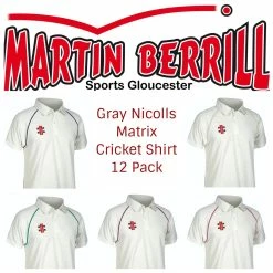 GRAY-NICOLLS Gray Nicolls Matrix Cricket Shirt 12 Pack With Logo