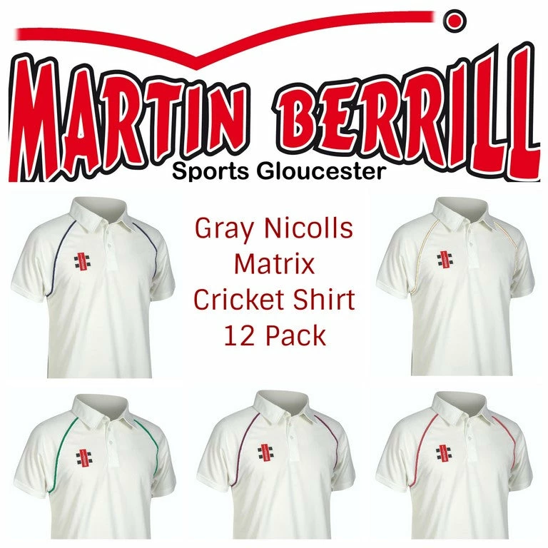 GRAY-NICOLLS Gray Nicolls Matrix Cricket Shirt 12 Pack With Logo 2 GRAY-NICOLLS Gray Nicolls Matrix Cricket Shirt 12 Pack With Logo - Image 2