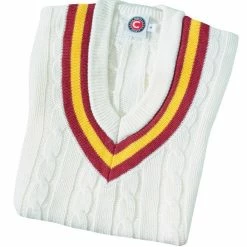 Hunts County Trimmed Cricket Slipover -Gunn & Moore Shop slipover 20maroon 20gold